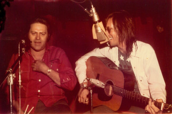 Huey P. Meaux and Doug Sahm, Sugar Hill Studios, Houston, 1974. Photo: Hank Lam. Huey P. Meaux and Doug Sahm, Sugar Hill Studios, Houston, 1974. Photo: Hank Lam.