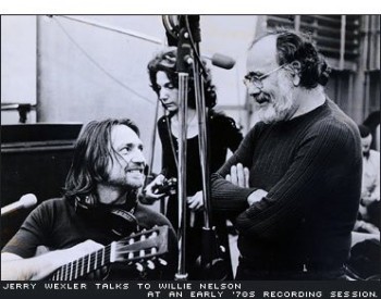 Willie Nelson, Jerry Wexler, Atlantic Studios New York, 1973 Willie Nelson, Jerry Wexler, Atlantic Studios New York, 1973