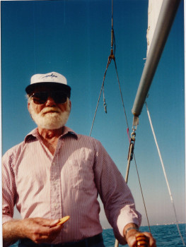 William A. Peeples II aboard Billow, Marina Del Rey, 1986