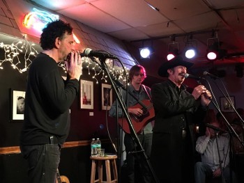 Mickey Raphael, Joe Cirotti and Kinky Friedman hold forth at the Bluebird Cafe in Nashville on Friedman's fall 2015 tour supporting 'The Loneliest Man I Ever Met."