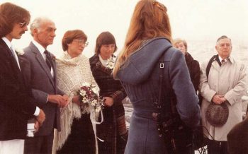 William A. Peeples and Marguerite Vauclair marry, March 25, 1982.
