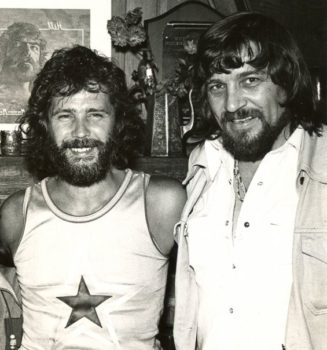 Ken Mansfield, Waylon Jennings, Laurel Canyon, between L.A. sessions for 'Are You Ready for the Country,' March 1976. Photo courtesy Ken Mansfield.