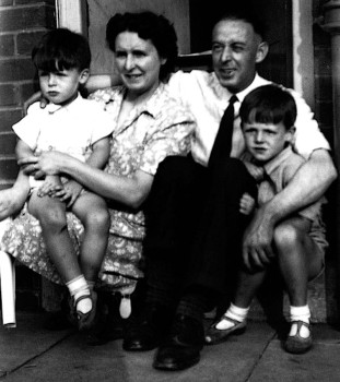 Mary and Jim McCartney, with Mike and Paul. Mary and Jim McCartney, with Mike and Paul.