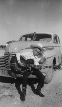 Cars, guitars and Texas music: Doug Sahm was a traveller even as a young'un. Courtesy Sahm Family Archives.