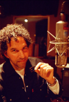 Mickey Raphael in the studio. Photo: Danny Clinch.