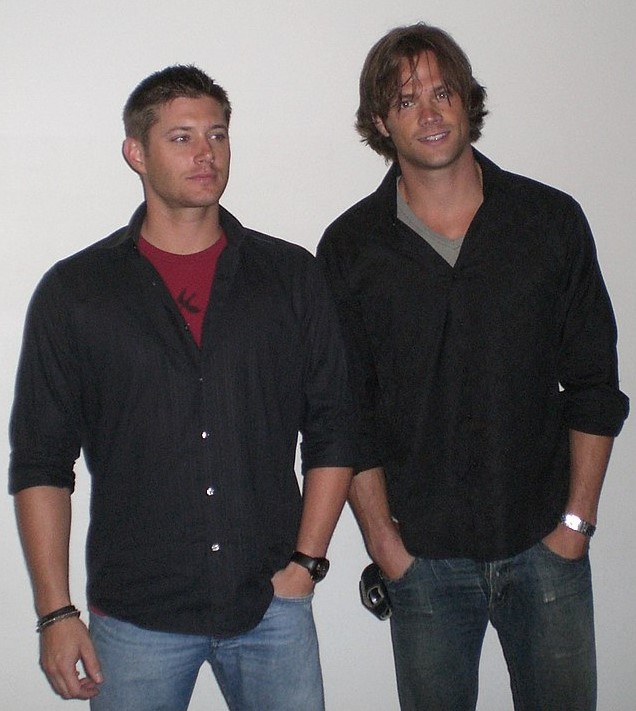 "Supernatural" stars Jensen Ackles (left) and Jared Padalecki are pictured early in the series' run, 13 seasons and counting as of spring 2018.