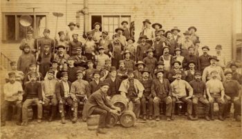 Early Lone Star Beer brewery workers. Courtesy Witte Museum.