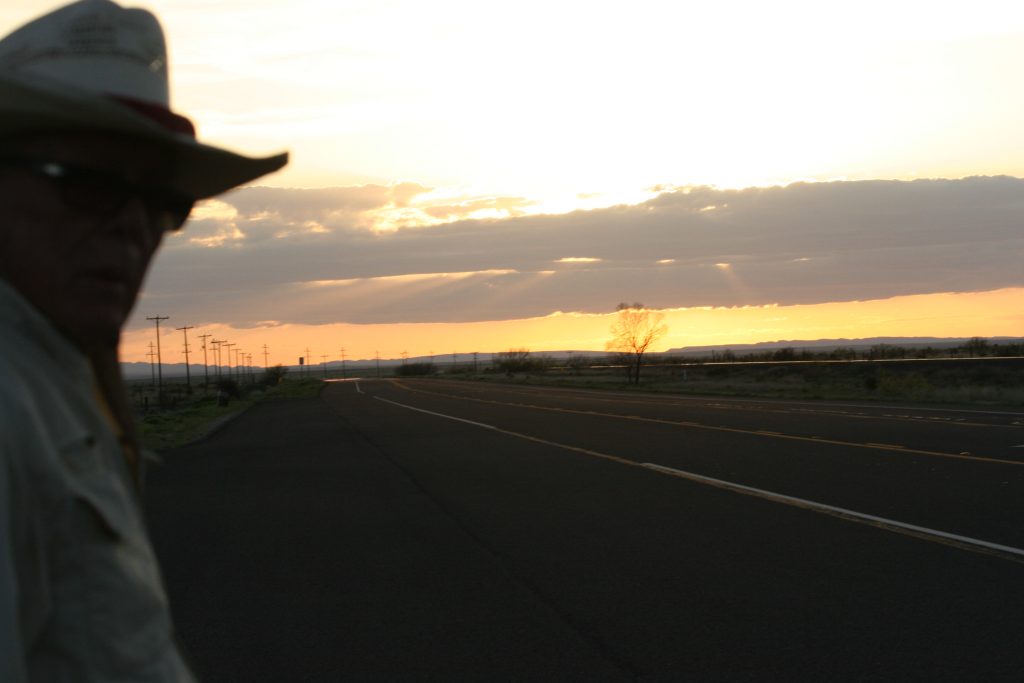 West Texas sunset selfie by Boyd Elder, April 2015.