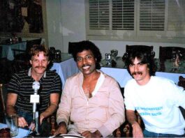 little richard -- Steve Downes, Little Richard, Stephen K. Peeples, Continental Hyatt House, Hollywood, California, Jan. 10, 1986.