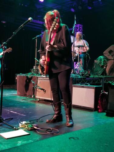 John Mayall with Greg Rzab (bass), Jay Davenport (drums) and Carolyn Wonderland (guitar), The Rose, Pasadena, Jan. 25, 2020. Photo: Stephen K. Peeples.