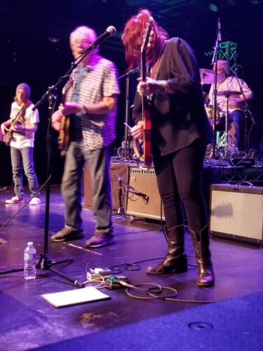 John Mayall with Greg Rzab (bass), Jay Davenport (drums) and Carolyn Wonderland (guitar), The Rose, Pasadena, Jan. 25, 2020. Photo: Stephen K. Peeples.
